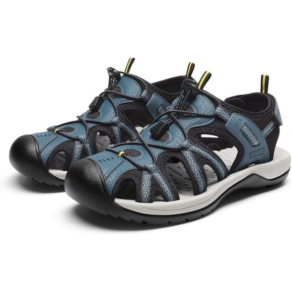 Hiking Sandals Men\'s Dark Blue Athletic Cushioned Closed Toe Fisherman Shoes main image 3